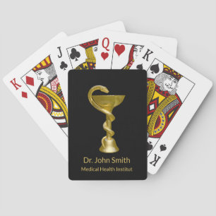 Jeu De Cartes Médicale Snake Bowl Hygieia Gold Classy Caduceus