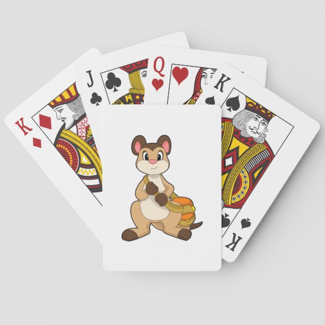 Jeu De Cartes Meerkat avec sac (dos)
