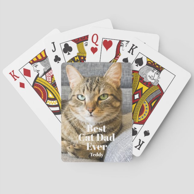 Jeu De Cartes Meilleur Chat Papa Jamais Photo (dos)