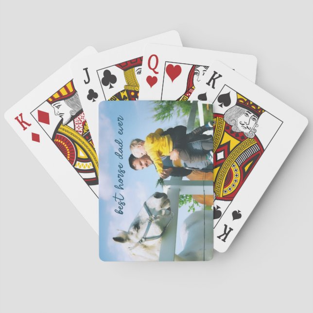 Jeu De Cartes Meilleur Cheval papa Fête des pères jamais (dos)