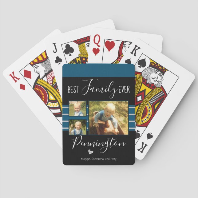 Jeu De Cartes Meilleur Collage de photos de famille jamais Nom p (dos)