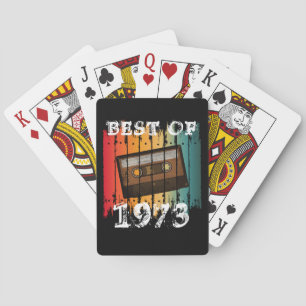 JEU DE CARTES MEILLEUR DE 1973 CASSETTE VINTAGE PERSONNALISÉE