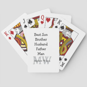 Jeu De Cartes Meilleur homme fils mari papa cite ajouter un nom 
