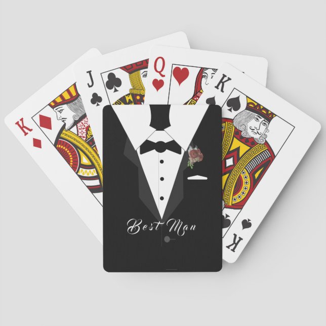 Jeu De Cartes Meilleur homme personnalisable (dos)