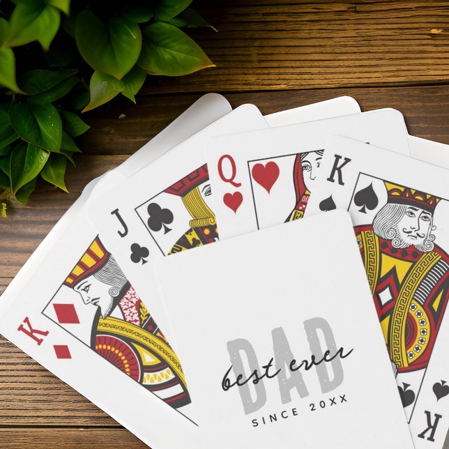 Jeu De Cartes Meilleur Papa depuis 20XX Moderne Simple Preppy (Créateur téléchargé)