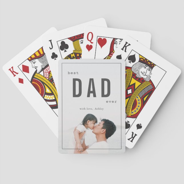 Jeu De Cartes Meilleur papa jamais minimaliste Fête des pères ph (dos)