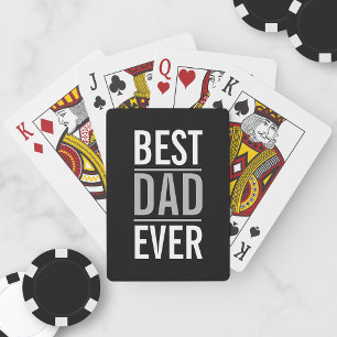 Jeu De Cartes Meilleur papa jamais   Noir moderne