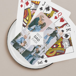 Jeu De Cartes Meilleur papa Jamais Simple Photo Collage