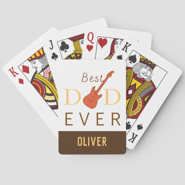 Jeu De Cartes Meilleur papa jamais unique Cool Fête des pères mo (dos)