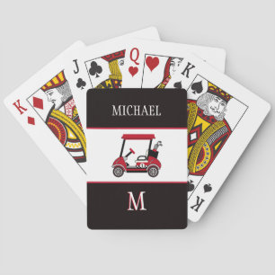 Jeu De Cartes Meilleur papa par Par Golf Panier Nom Monogramme