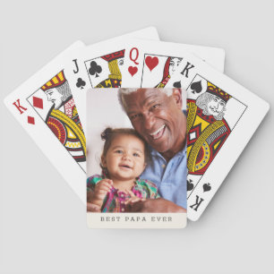 Jeu De Cartes Meilleur Papa Personnalisé Photo Simple Grand-Père