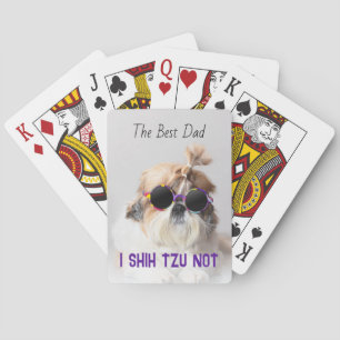 Jeu De Cartes Meilleur papa Shih Tzu Pas mignon drôle photo de c