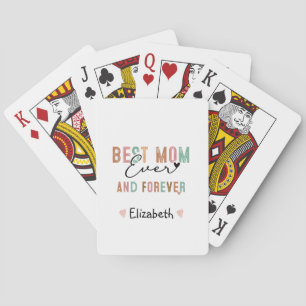Jeu De Cartes Meilleure maman jamais rétro Script Super fête des