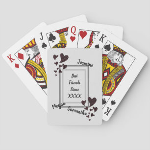 Jeu De Cartes Meilleurs amis Bright Red Heart Long amitié