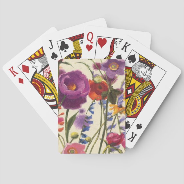 Jeu De Cartes Mélodie pourpre et orange de pavot (dos)