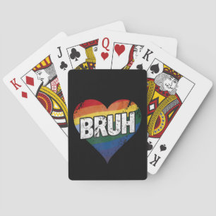Jeu De Cartes Mème drôle de Bruh salutation gay fierté LGBT