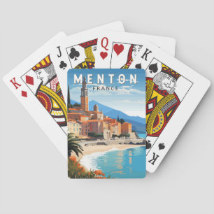 Jeu De Cartes Menton France Travel Art Vintage