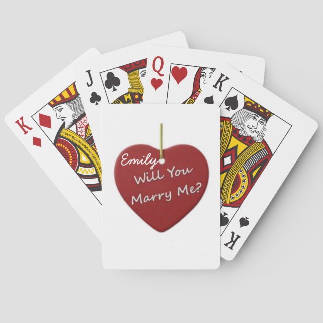 Jeu De Cartes M'épouseras-tu ? Jouer aux cartes (dos)