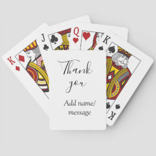 Jeu De Cartes Merci ajoutez un nom message simple calligraphie é