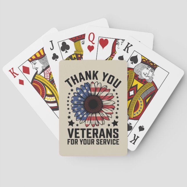 Jeu De Cartes Merci Anciens combattants Tournesol Jour des ancie (dos)