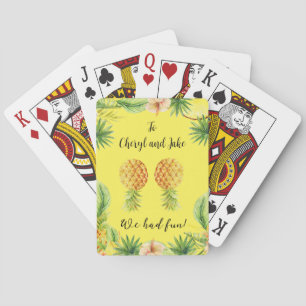 Jeu De Cartes Merci d'ananas à l'envers jouant aux cartes