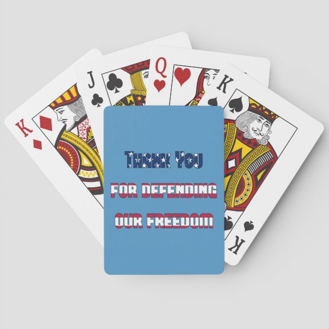 Jeu De Cartes Merci Patriotique Pour La Défense De Notre Liberté (dos)