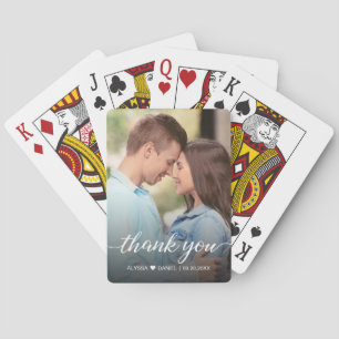 Jeu De Cartes Merci photo personnalisé Script de mariage Favoris