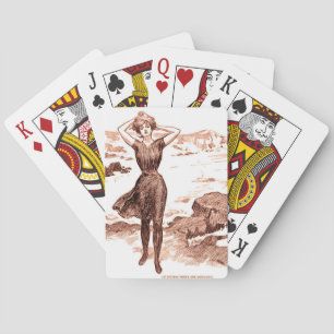 Jeu De Cartes Mermaid Beach Gibson Girl Victorian Antique