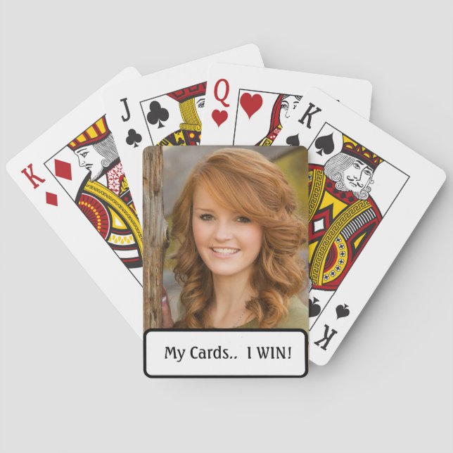 Jeu De Cartes Mes Cartes. JE GAGNE ! Votre Photo Préférée Sur Le (dos)