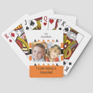 Jeu De Cartes Mes petits-enfants adorent être grand orange blanc