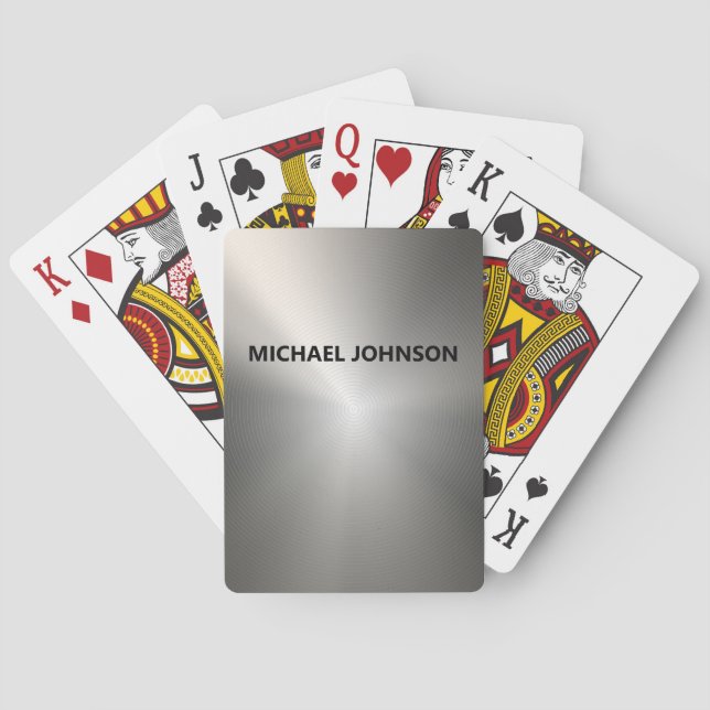 Jeu De Cartes Métal en acier inoxydable (dos)