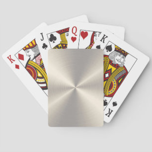 Jeu De Cartes Métal en acier inoxydable or