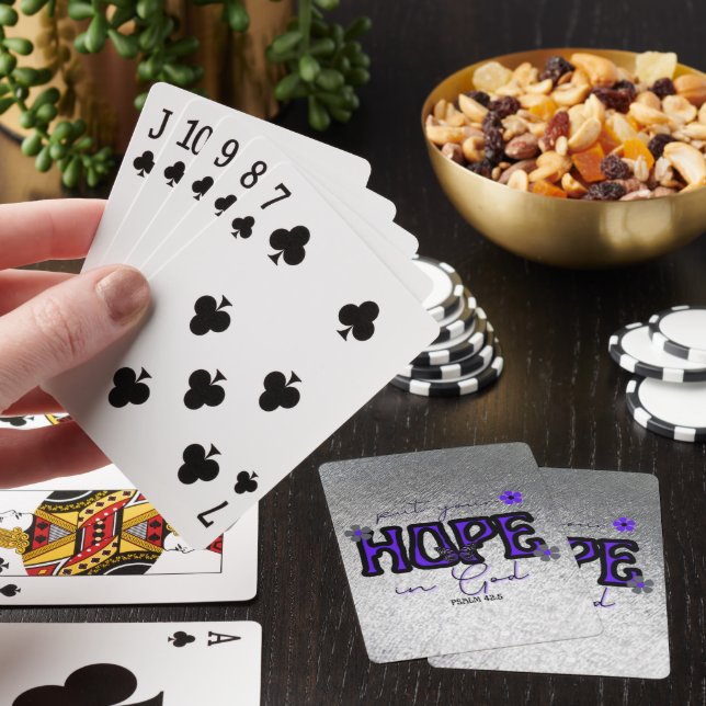 Jeu De Cartes Mettez votre espoir en Dieu Cartes de Jeu Métalliq (In Situ)