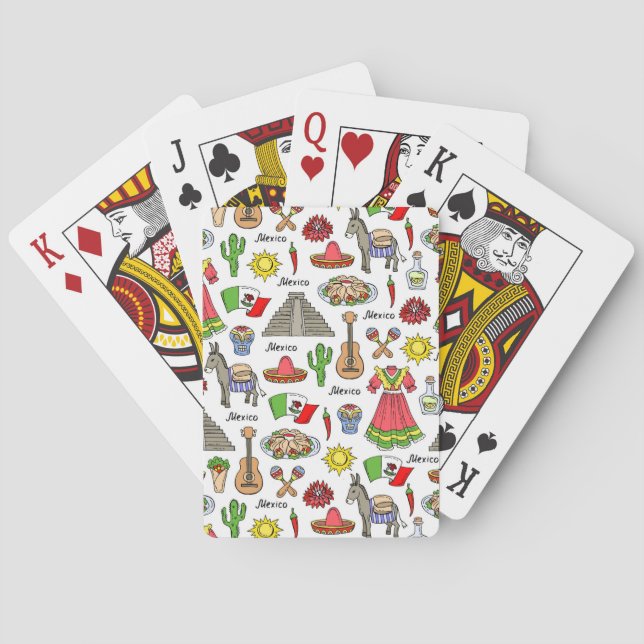 Jeu De Cartes Mexique | Motif de symboles (dos)