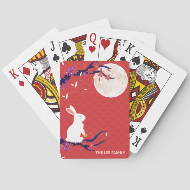 Jeu De Cartes Mi-Automne Festival Rabbit Moon Jouer aux cartes (dos)