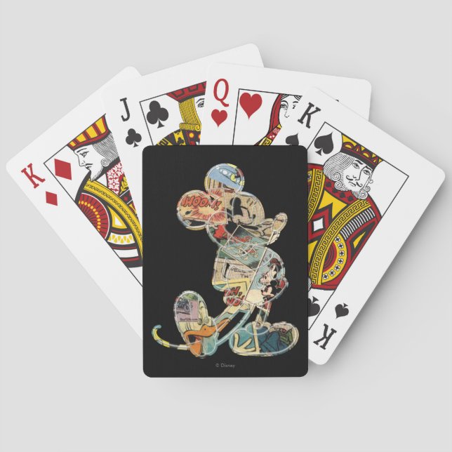 Jeu De Cartes Mickey classique | Cartes de lecture Silhouette de (dos)