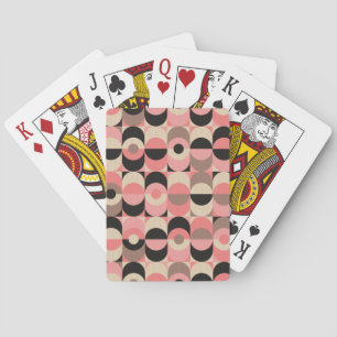 Jeu De Cartes Mid-Century Modern Pink Pattern
