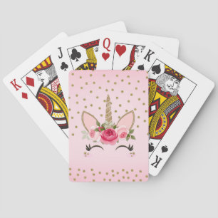 Jeu De Cartes Mignon à la mode de parties scintillantes d'or et