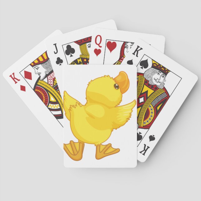 Jeu De Cartes mignon canard caricature (dos)