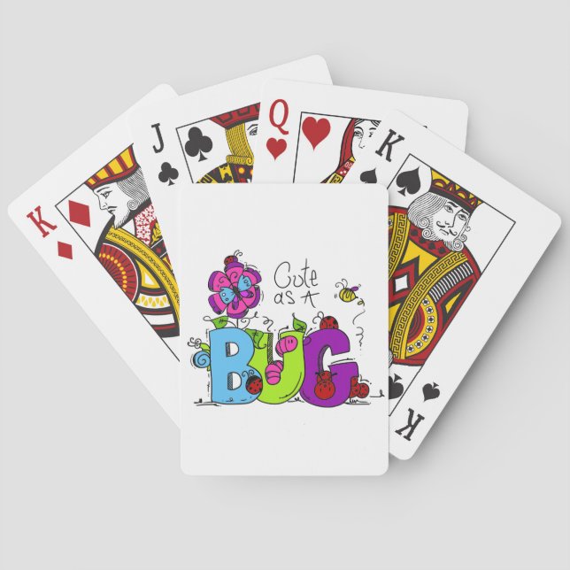 Jeu De Cartes Mignon comme insecte (dos)