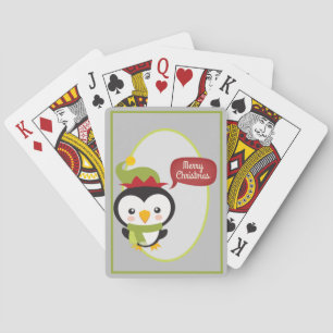 Jeu De Cartes Mignon manchot elfe de Noël