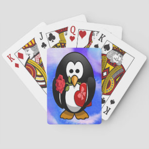 Jeu De Cartes Mignonne Saint Valentin Pingouin Drôle Drôle Carto
