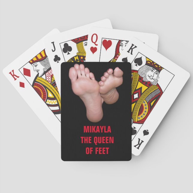 JEU DE CARTES MIKAYLA LA REINE DES PIEDS (dos)