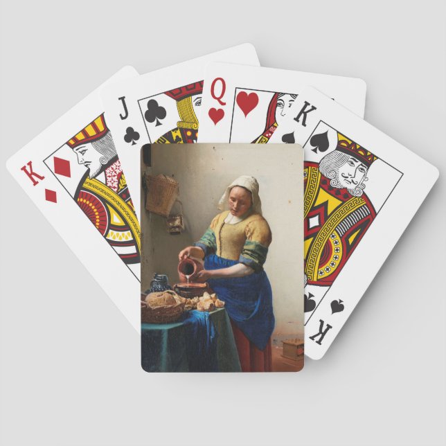 Jeu De Cartes Milkmaid Kitchen Maid par Johannes Vermeer (dos)