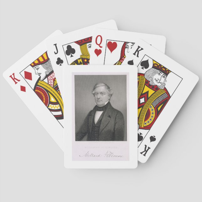 Jeu De Cartes Millard Fillmore, gravé par Thomas B. Welch (181 (dos)