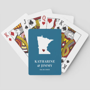 Jeu De Cartes Minnesota mariage Favor Deck de cartes, State Map