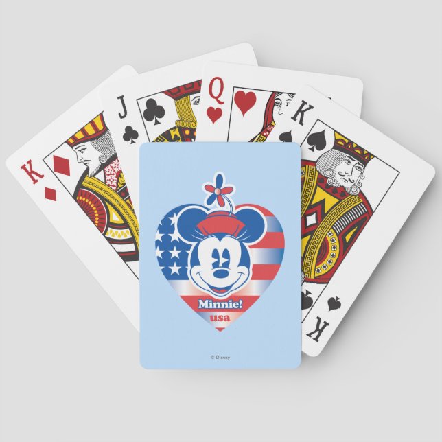 Jeu De Cartes Minnie classique | Cartes de jeu patriotiques (dos)