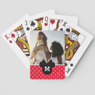 Jeu De Cartes Minnie Souris Silhouette avec photo de famille