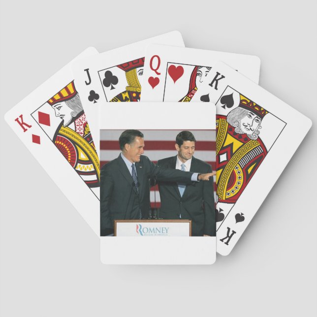 Jeu De Cartes Mitt Romney et Paul Ryan (dos)