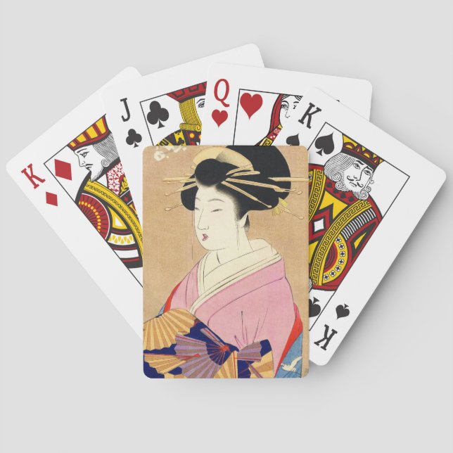 Jeu De Cartes Miyagawa Shuntei Oiran japonais ukiyo-e art (dos)